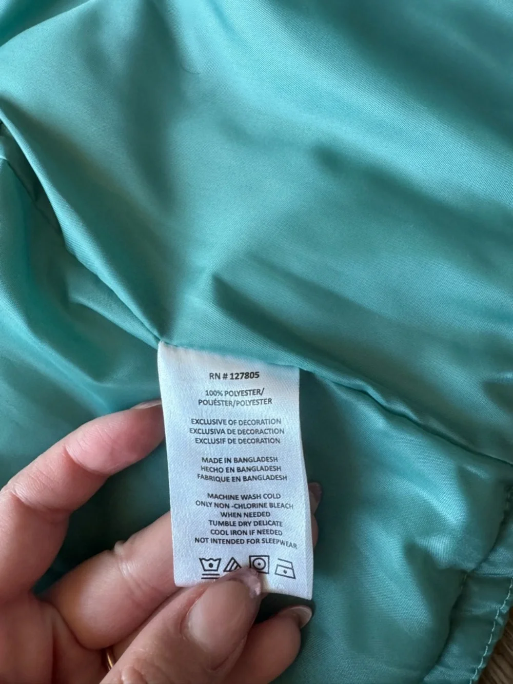 DKNY Teal Toddler Quilted Puffer Jacket